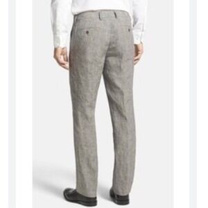 Bonobos Grey Slim Fit 100% Cotton Straight Leg Pants Work Summer Size 31